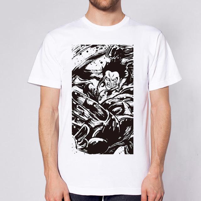 Black & White Monkey D. Luffy Gear Fourth T-Shirt