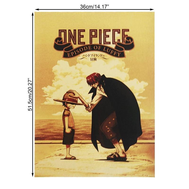 Classic One Piece Merch – Monkey D. Luffy and Red Haired Shanks Movie Poster