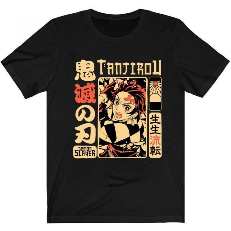 Demon Slayer T-Shirts – Kamado Tanjirou Pattern Tee Cool Top