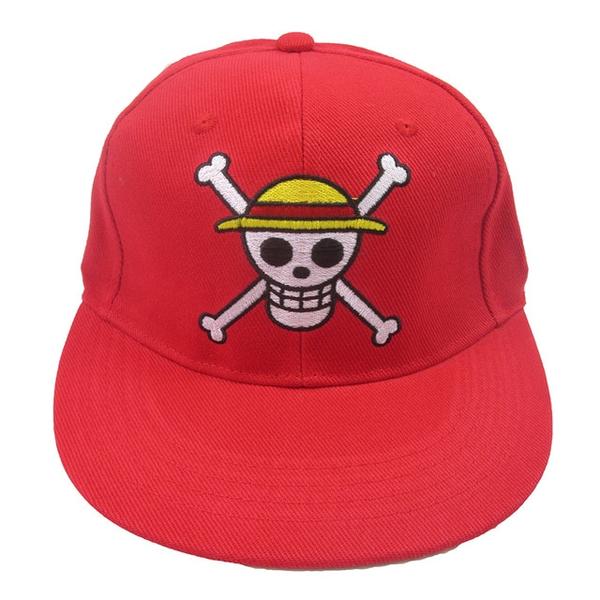 One Piece Hats & Caps – Red One Piece Cap Jolly Roger Luffy