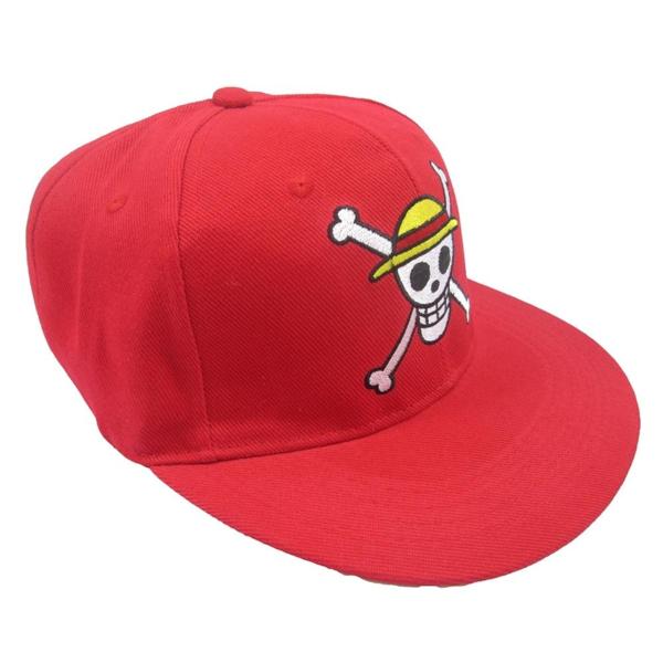 One Piece Hats & Caps – Red One Piece Cap Jolly Roger Luffy