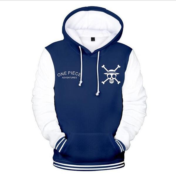 One Piece Hoodies – Blue and White One Piece Sweatshirt