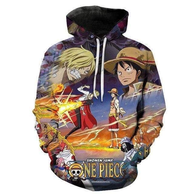 One Piece Hoodies – Sanji Vs Luffy One Piece Sweatshirt