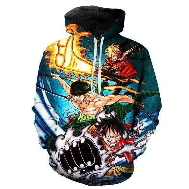 One Piece Hoodies – The Monster Trio One Piece Sweatshirt