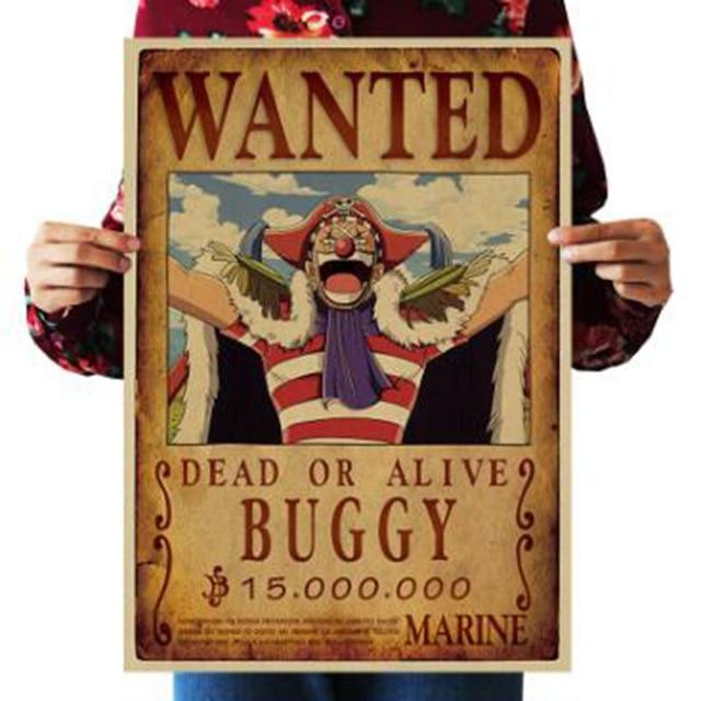 One Piece Merch – Dead or Alive Captain Buggy Wanted Bounty Poster