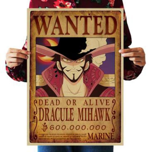 One Piece Merch – Dead or Alive Dracule Mihawk Wanted Bounty Poster