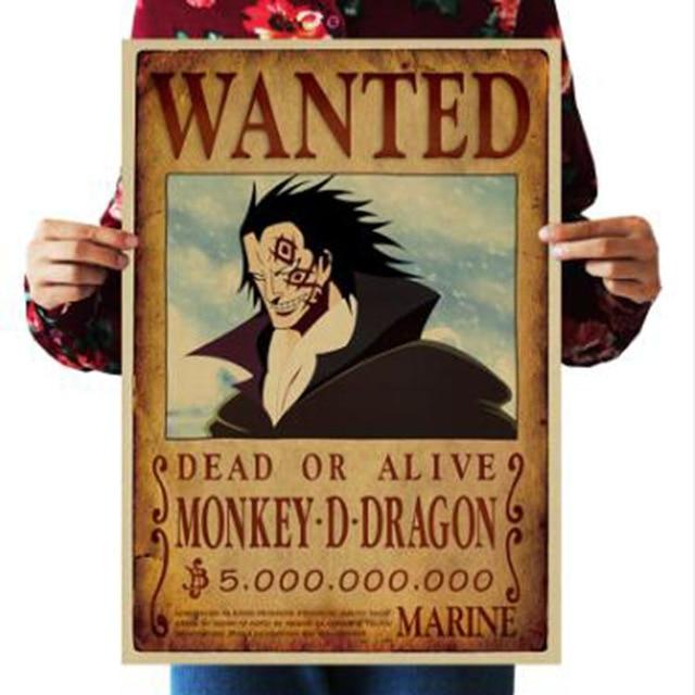 One Piece Merch – Dead or Alive Monkey D. Dragon Wanted Bounty Poster