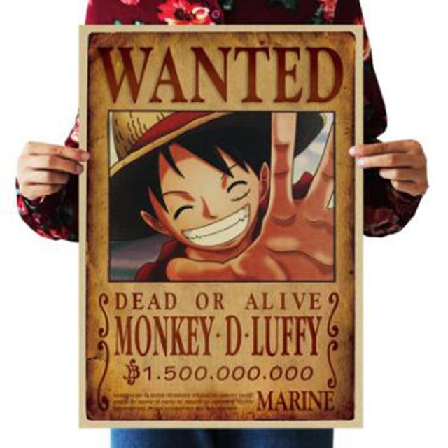 One Piece Merch – Dead or Alive Monkey D. Luffy Wanted Bounty Poster