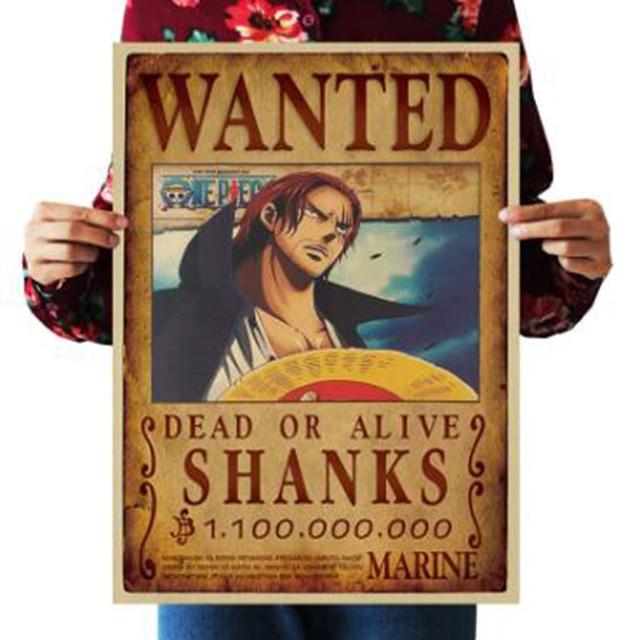 One Piece Merch – Dead or Alive Shanks Wanted Bounty Poster
