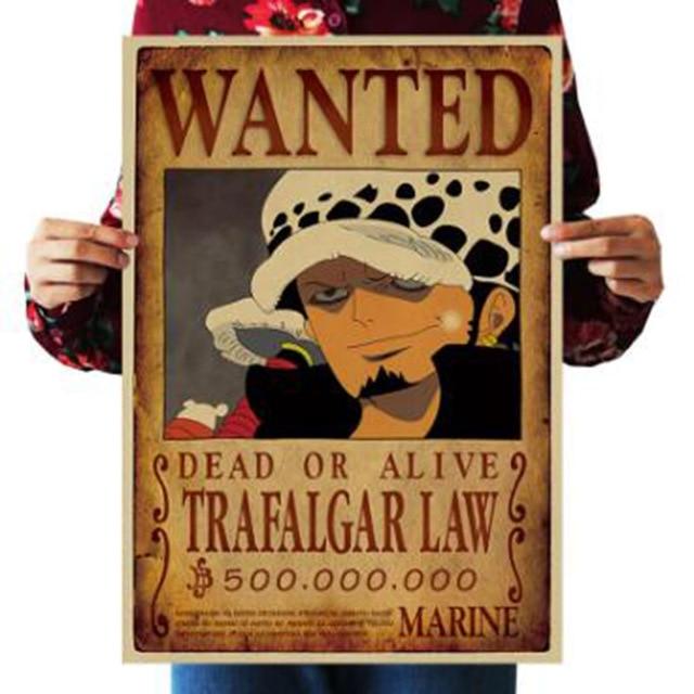 One Piece Merch – Dead or Alive Trafalgar D. Water Law Wanted Bounty Poster