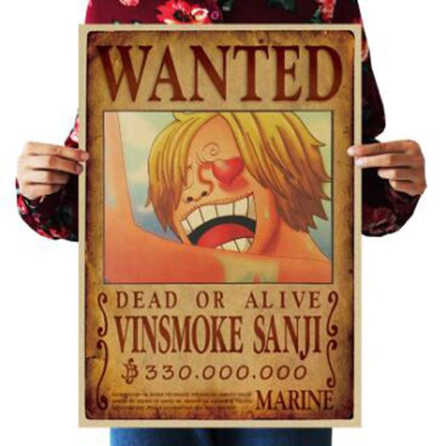 One Piece Merch – Dead or Alive Vinsmoke Sanji Wanted Bounty Poster