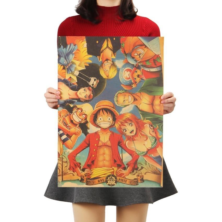One Piece Merch – Main Characters Poster Wall Sticker