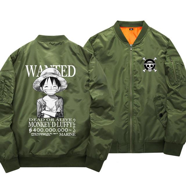 One Piece Merch – Monkey D. Luffy Wanted Bomber Jacket