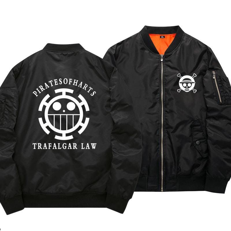 One Piece Merch – Pirates of Hearts Black Bomber Jacket