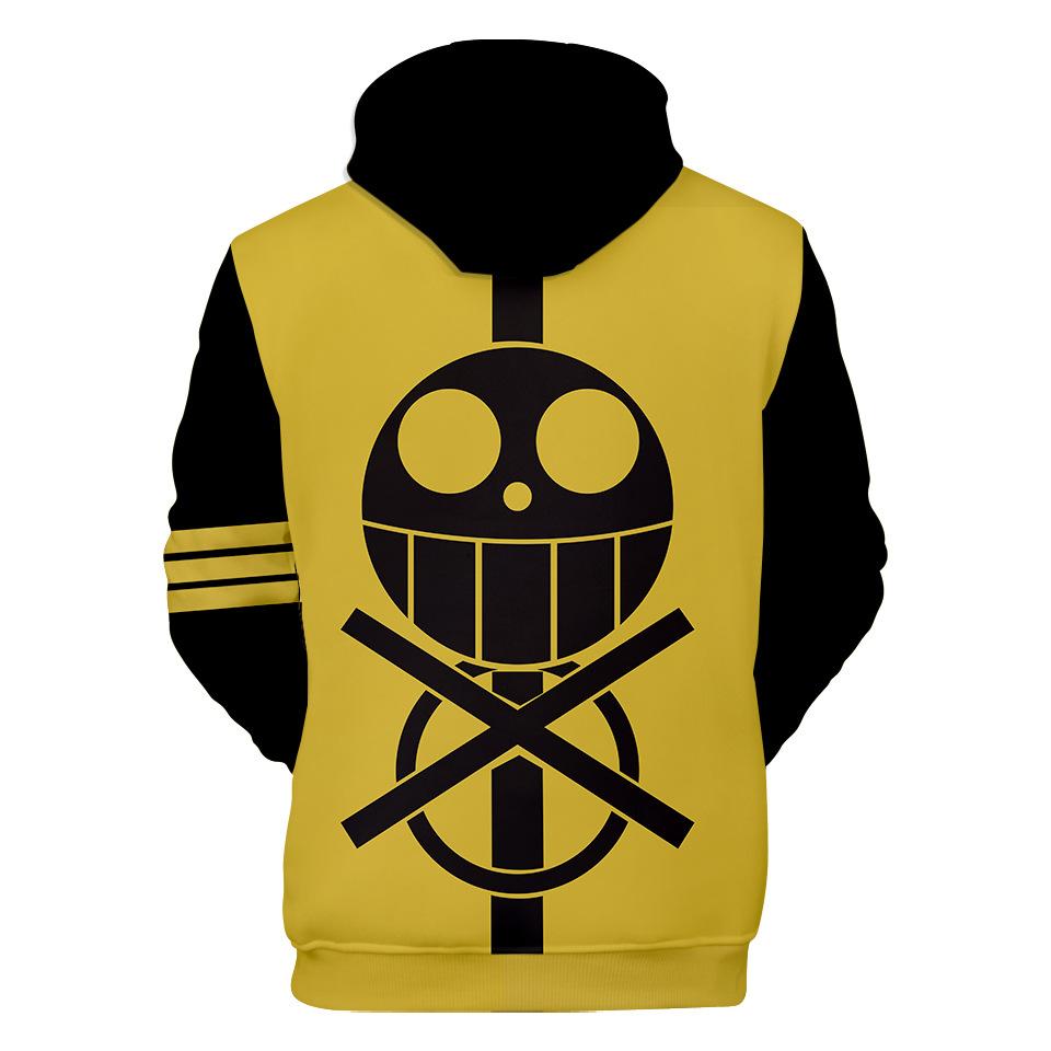 One Piece Merch – Yellow Jolly Roger Hoodie