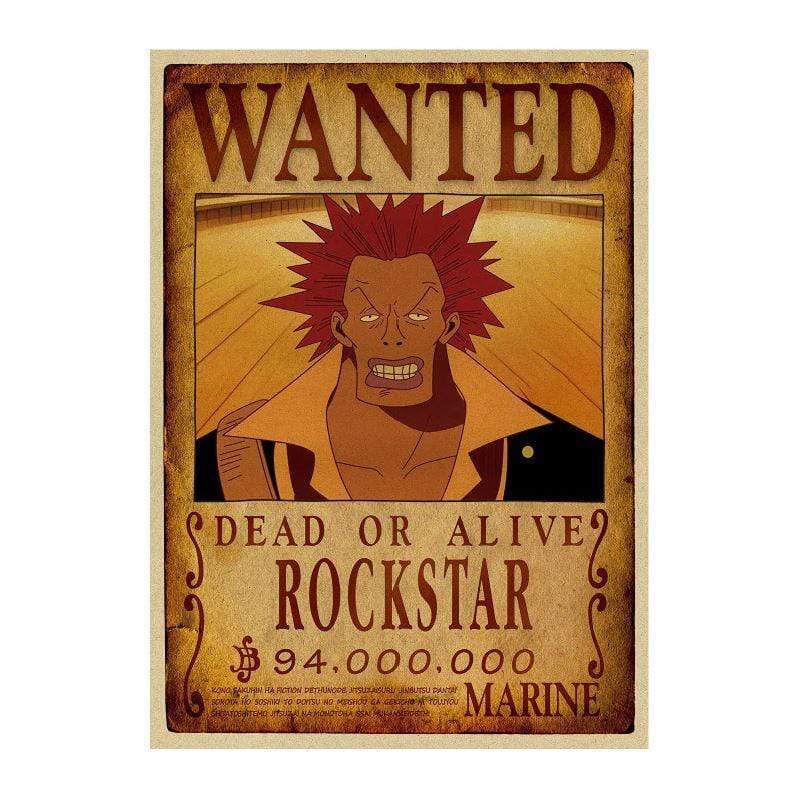 One Piece Posters – Avis De Recherche Rockstar wanted