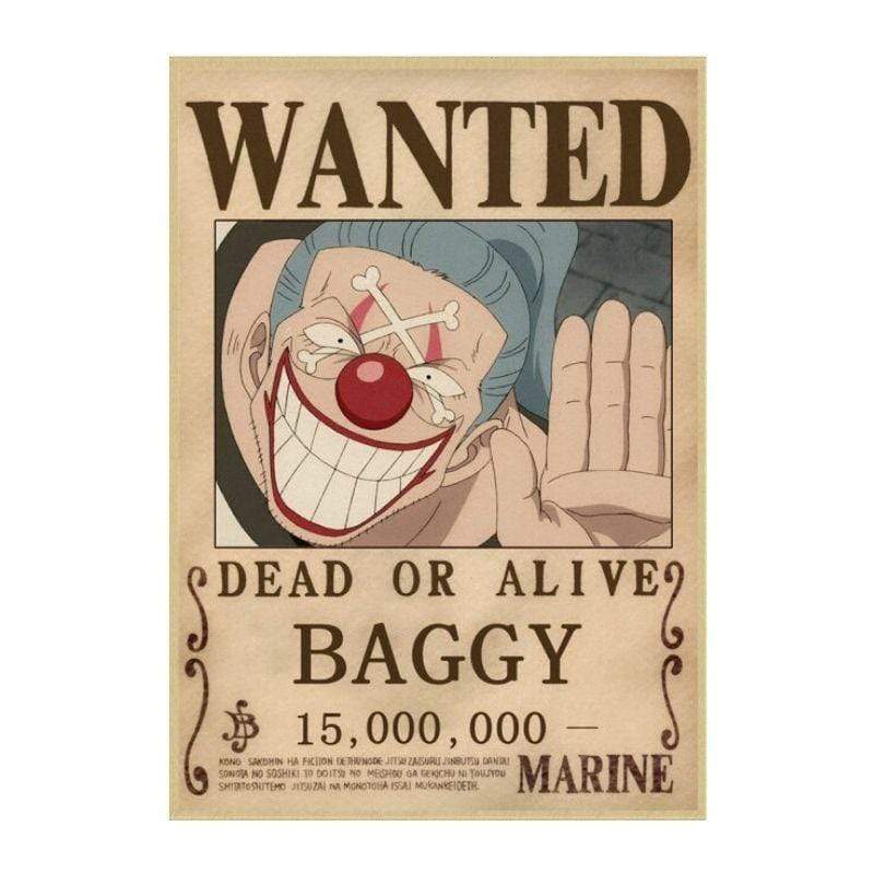 One Piece Posters – Search Notice Baggy wanted