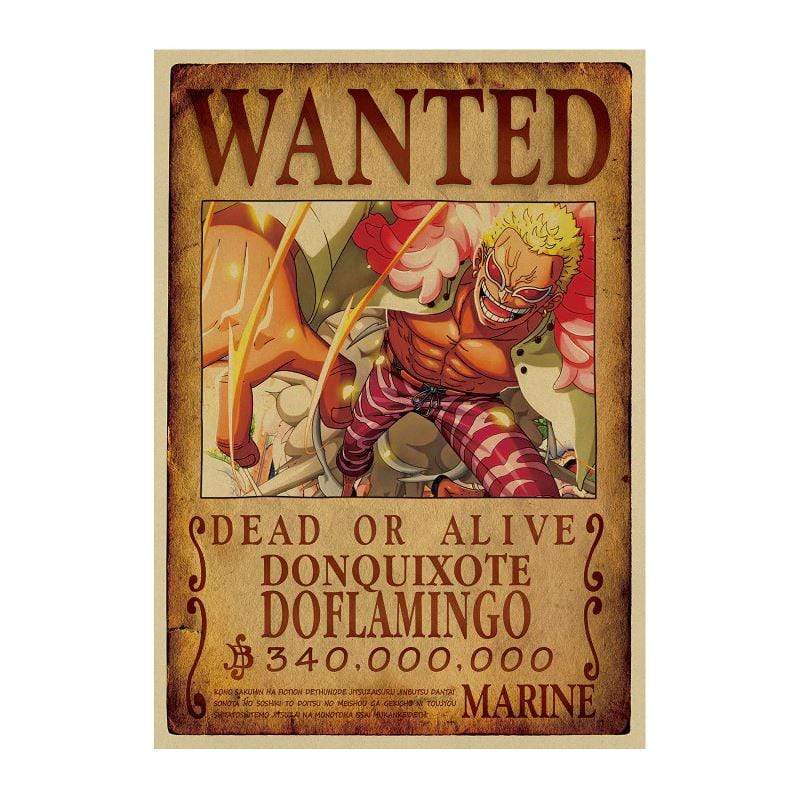 One Piece Posters – Search Notice Donquixote Doflamingo wanted