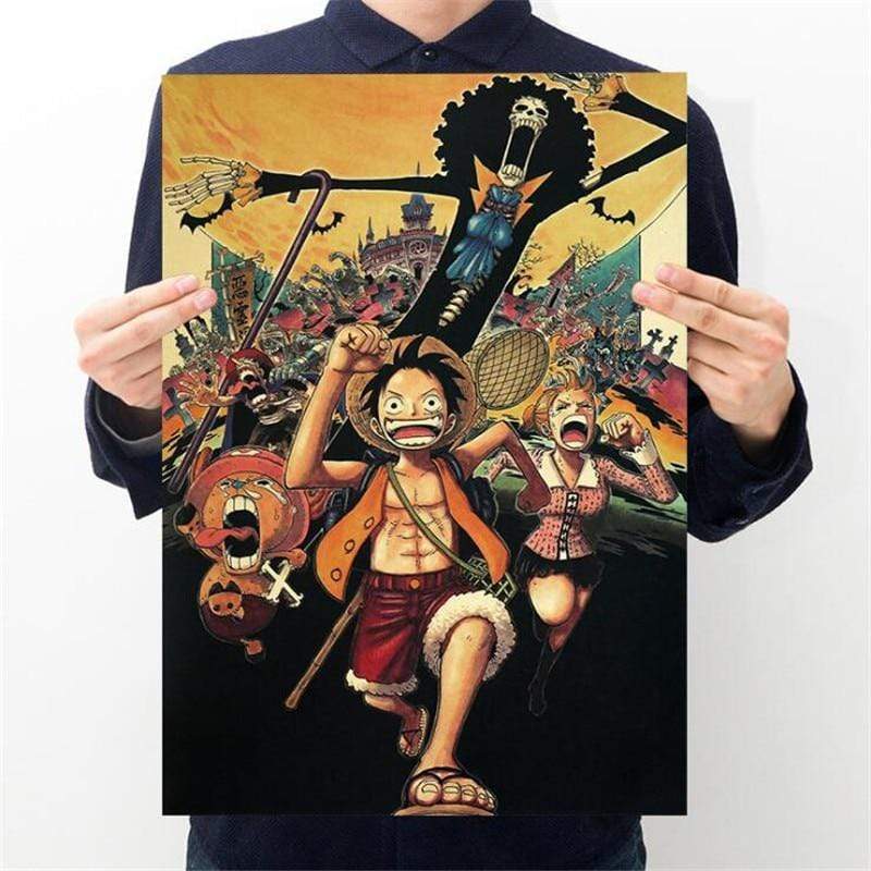 One Piece Posters – Vintage Mugiwara Escape One Piece Poster