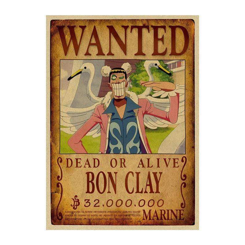 One Piece Posters – Wanted Bon Clay search notice