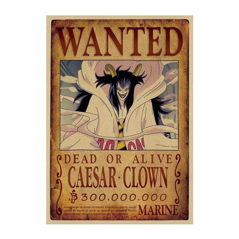 One Piece Posters – Wanted Caesar Clown Search Notice