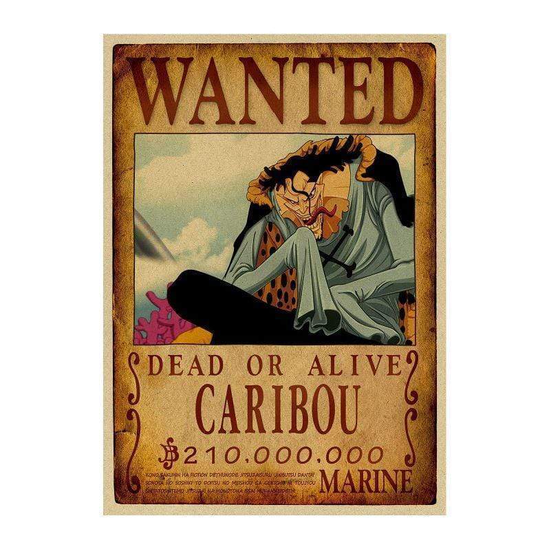 One Piece Posters – Wanted Caribou Search Notice