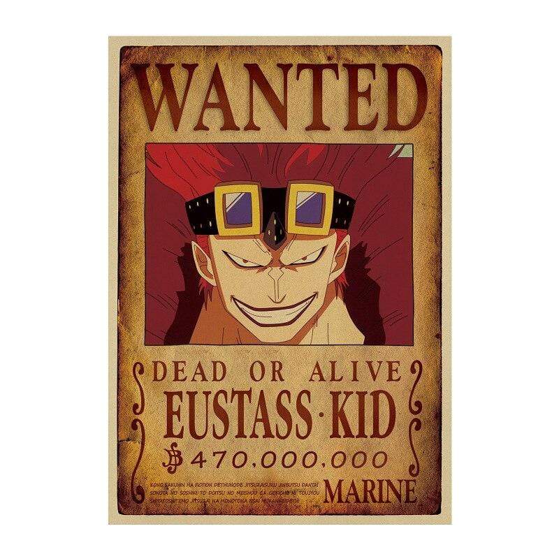 One Piece Posters – Wanted Eustass Kid Search Notice