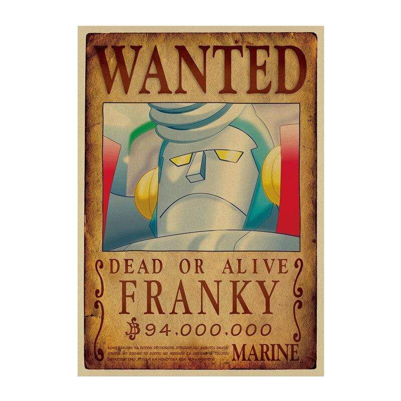 One Piece Posters – Wanted Franky Search Notice