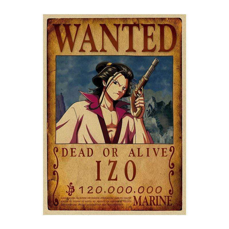 One Piece Posters – Wanted Izo search notice