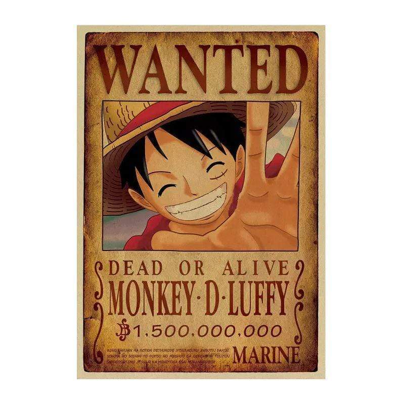 One Piece Posters – Wanted Monkey D. Luffy search notice