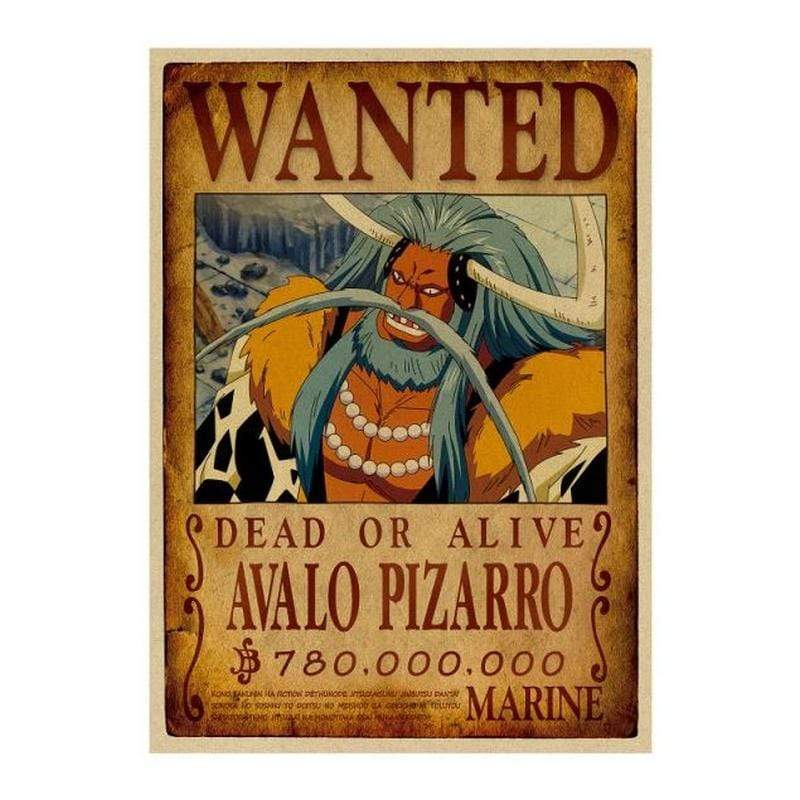 One Piece Posters – Wanted Search Notice Avalo Pizarro