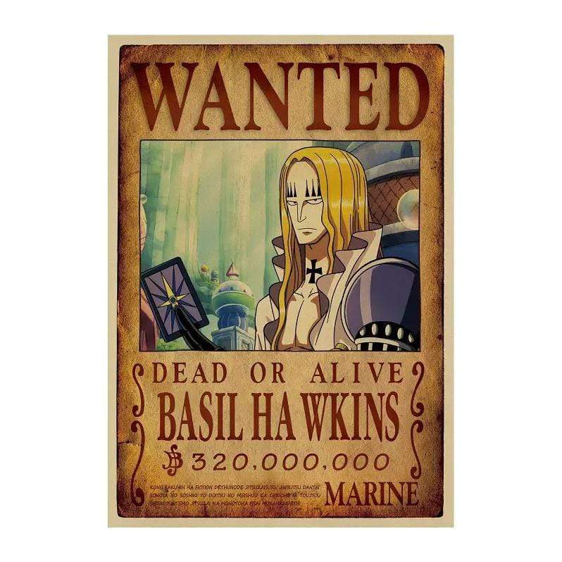 One Piece Posters – Wanted Search Notice Basil Hawkins