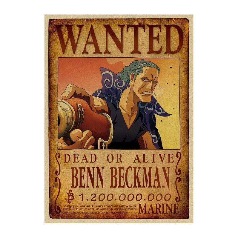 One Piece Posters – Wanted Search Notice Benn Beckman