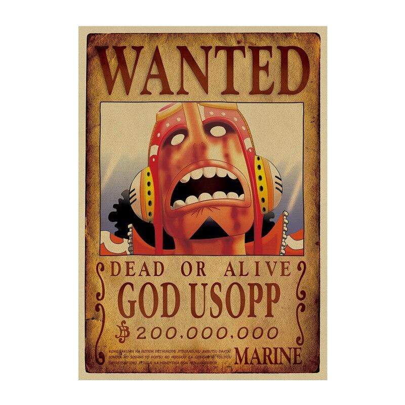 One Piece Posters – Wanted search notice God Usopp