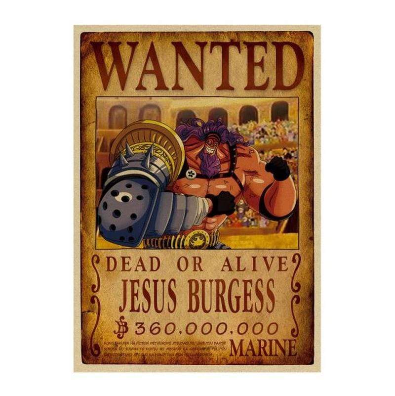 One Piece Posters – Wanted Search Notice Jesus Burgess