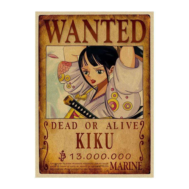 One Piece Posters – Wanted Search Notice Kiku