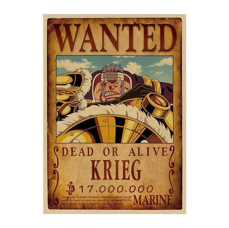 One Piece Posters – Wanted Search Notice Krieg