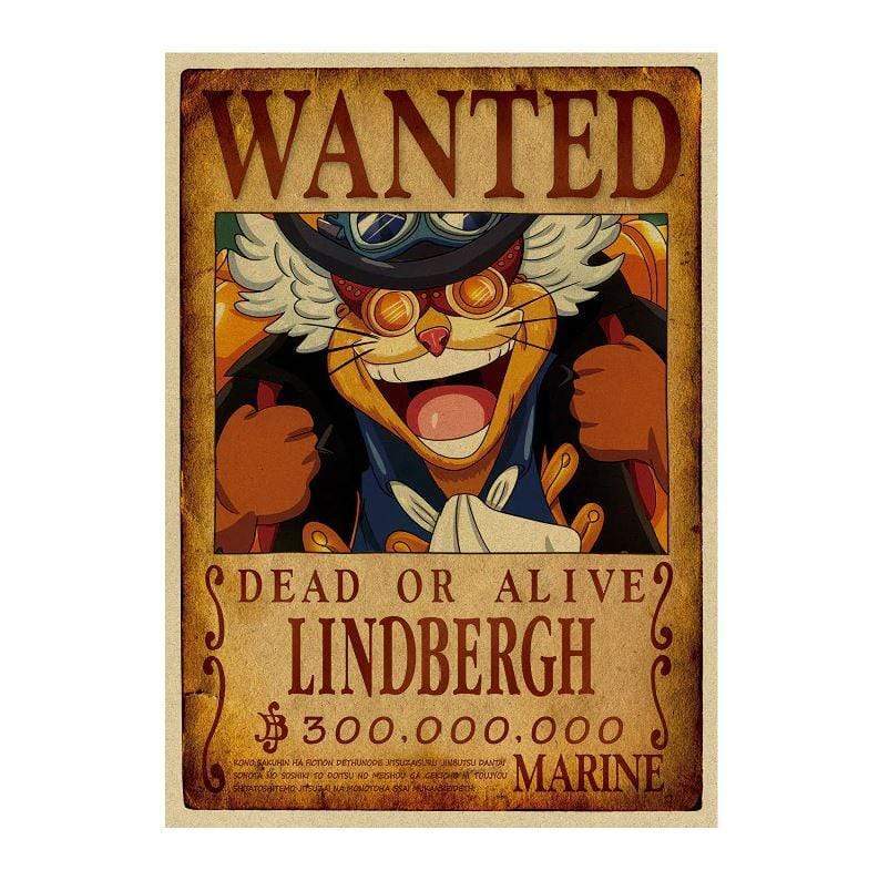 One Piece Posters – Wanted Search Notice Lindbergh