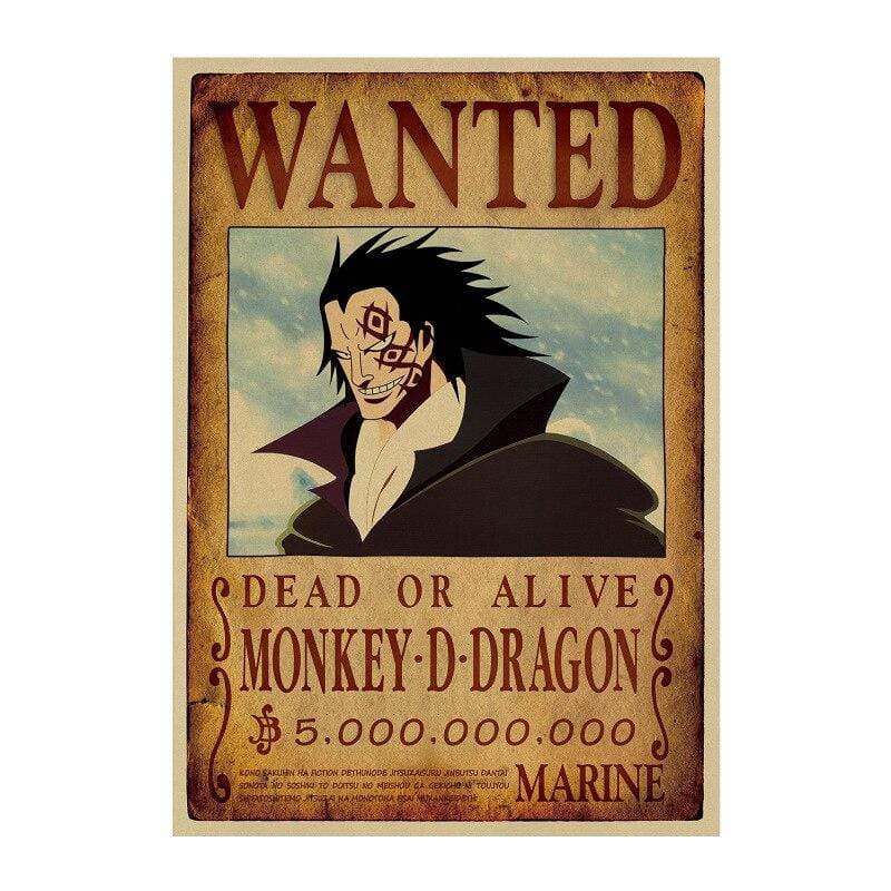 One Piece Posters – Wanted Search Notice Monkey D Dragon