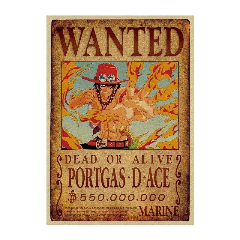 One Piece Posters – Wanted Search Notice Portgas D. Ace
