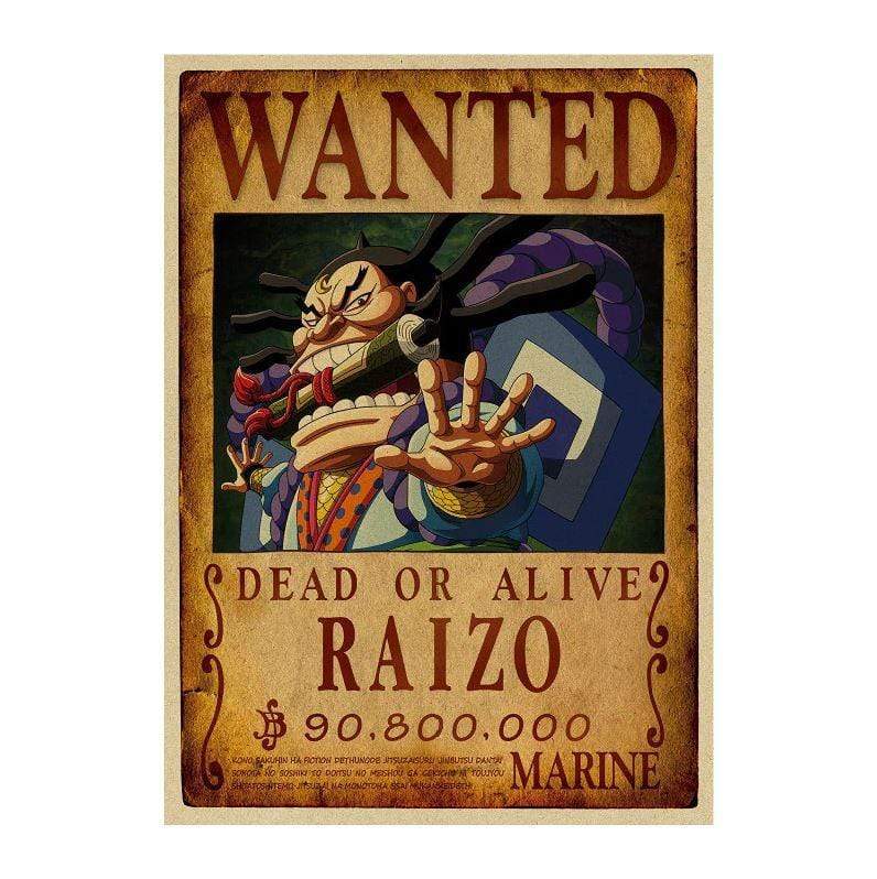 One Piece Posters – Wanted Search Notice Raizo