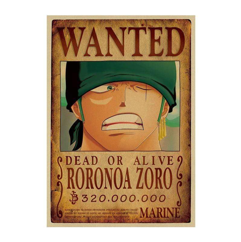 One Piece Posters – Wanted Search Notice Roronoa Zoro
