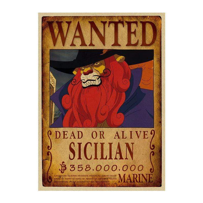 One Piece Posters – Wanted Search Notice Sicilion