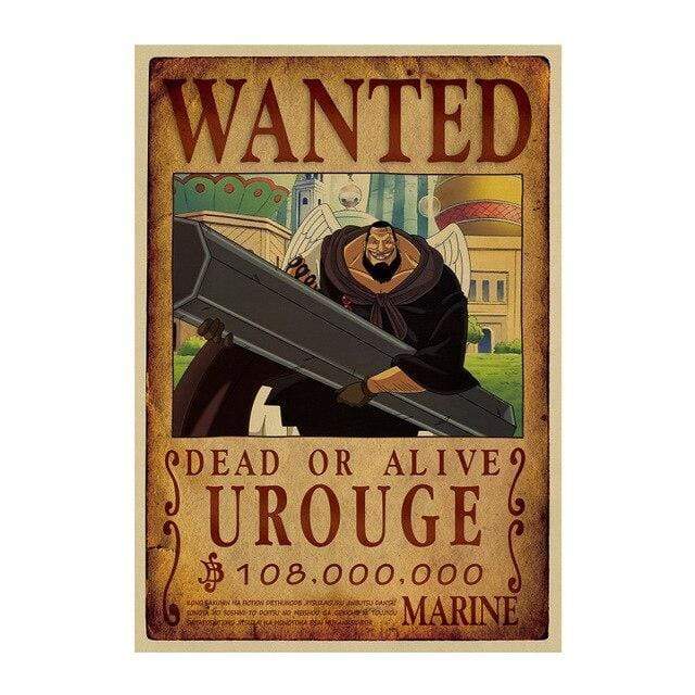 One Piece Posters – Wanted Search Notice Urouge