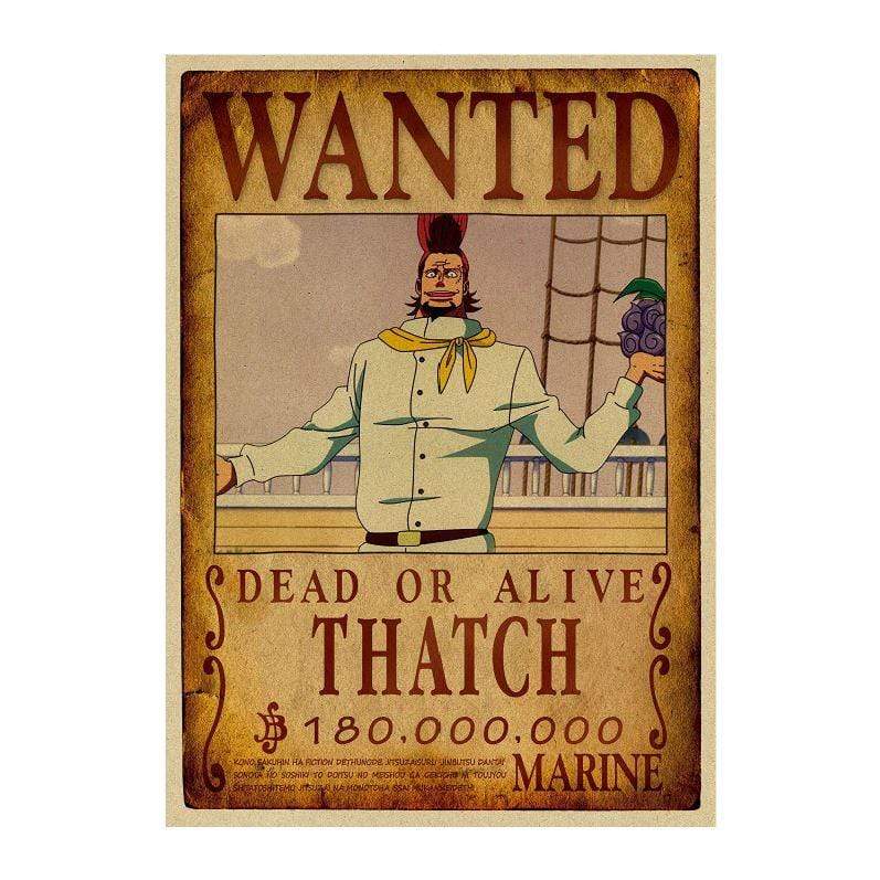 One Piece Posters – Wanted Thatch Search Notice