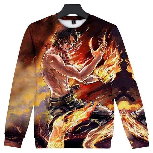 One Piece Sweatshirts – Ace The Fiery Pirate One Piece Sweater