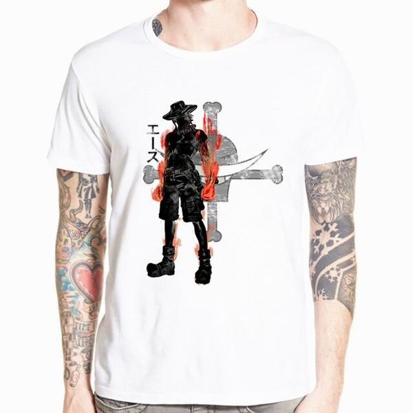 One Piece T-Shirt Ace with Burning Fists