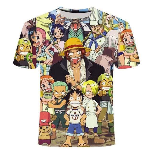 One Piece T Shirt Kawaii Shanks And The Mugiwara Kids