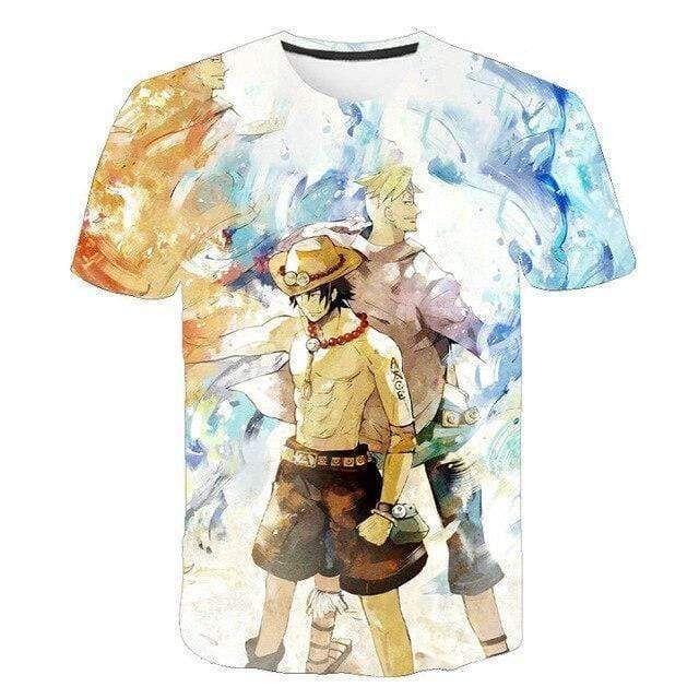 One Piece T-Shirt Marco and Ace with the Burning Fist