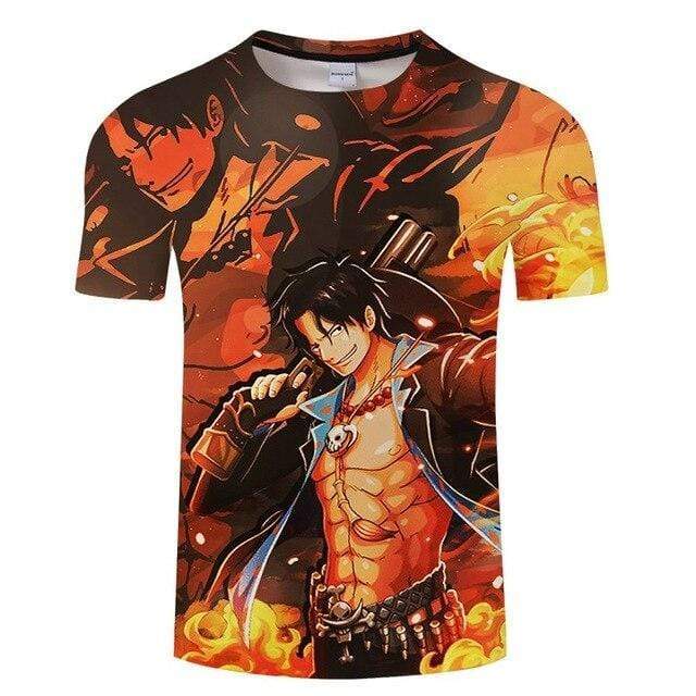 One Piece T-Shirt Portgas D Ace and his Fire